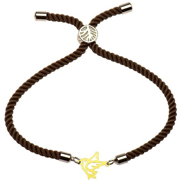 دستبند طلا 18 عیار دخترانه شمیم گلد گالری مدل پرنده 635