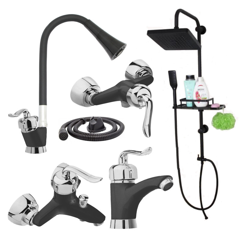 ست شیرآلات توفیق مدل قجری شیپوری مجموعه 6 عددی ست شیرآلات توفیق مدل قجری شیپوری مجموعه 6 عددی