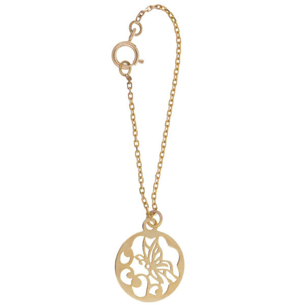 آویز ساعت طلا 18 عیار زنانه شمیم گلد گالری طرح پروانه کد SG476