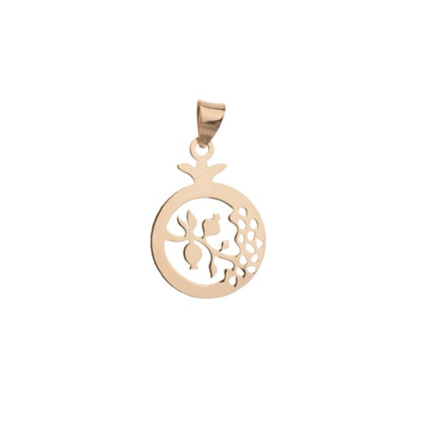 آویز گردنبند طلا 18 عیار شمیم گلد گالری مدل انار 404 آویز گردنبند طلا 18 عیار شمیم گلد گالری مدل انار 404