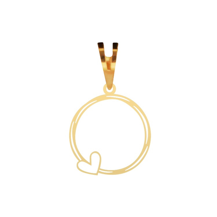 پلاک گردنبند طلا 18 عیار شمیم گلد گالری طرح دایره و قلب کد P-40 پلاک گردنبند طلا 18 عیار شمیم گلد گالری طرح دایره و قلب کد P-40