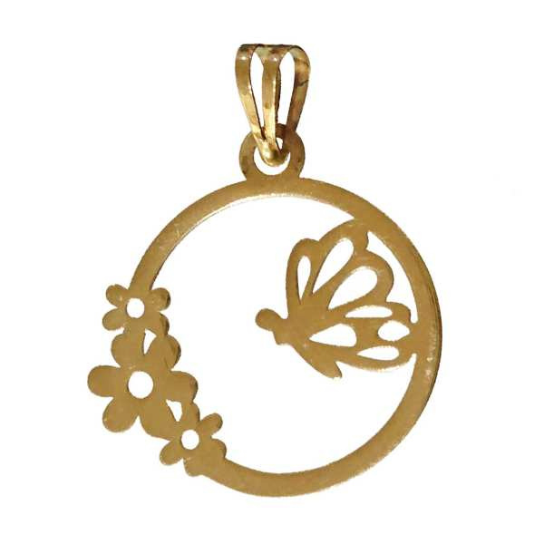 آویز گردنبند طلا 18 عیار شمیم گلد گالری طرح پروانه آویز گردنبند طلا 18 عیار شمیم گلد گالری طرح پروانه