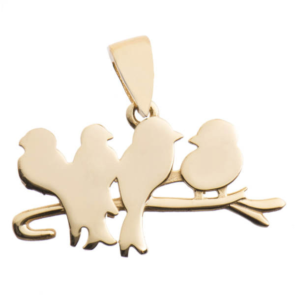 آویز گردنبند طلا 18 عیار شمیم گلد گالری طرح پرنده مدل SG168 آویز گردنبند طلا 18 عیار شمیم گلد گالری طرح پرنده مدل SG168