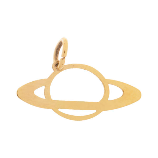 آویز طلا 18 عیار شمیم گلد گالری طرح سیاره زحل آویز طلا 18 عیار شمیم گلد گالری طرح سیاره زحل