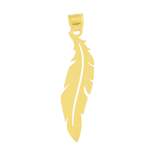 آویز گردنبند طلا 18 عیار شمیم گلد گالری طرح پر کد UN058 آویز گردنبند طلا 18 عیار شمیم گلد گالری طرح پر کد UN058