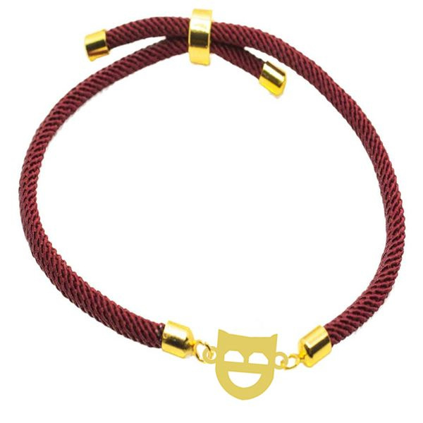 دستبند طلا 18 عیار زنانه شمیم گلد گالری مدل آسانسوری پلاک دار طرح ماسک دستبند طلا 18 عیار زنانه شمیم گلد گالری مدل آسانسوری پلاک دار طرح ماسک