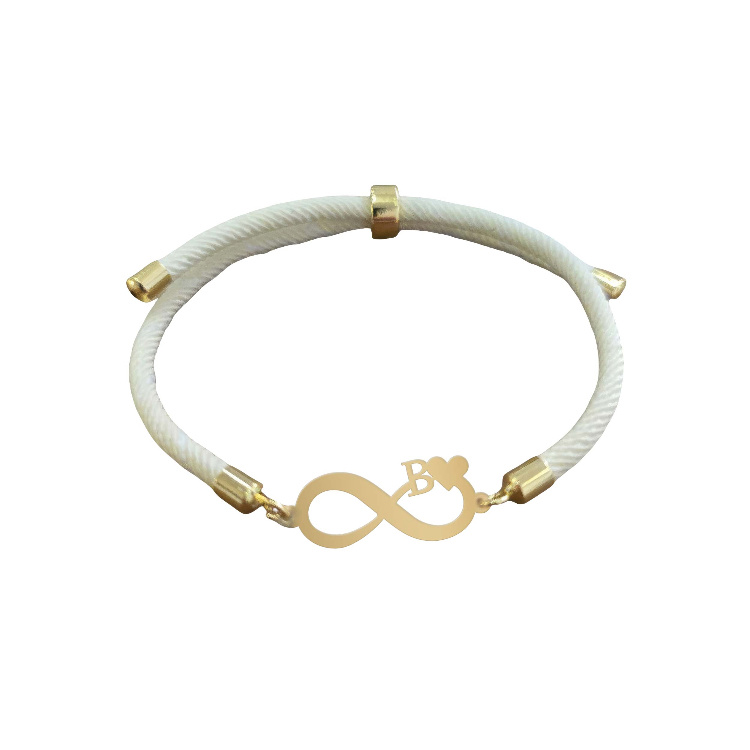 دستبند طلا 18 عیار زنانه شمیم گلد گالری طرح بی نهایت و حرف B کد D69-19 دستبند طلا 18 عیار زنانه شمیم گلد گالری طرح بی نهایت و حرف B کد D69-19