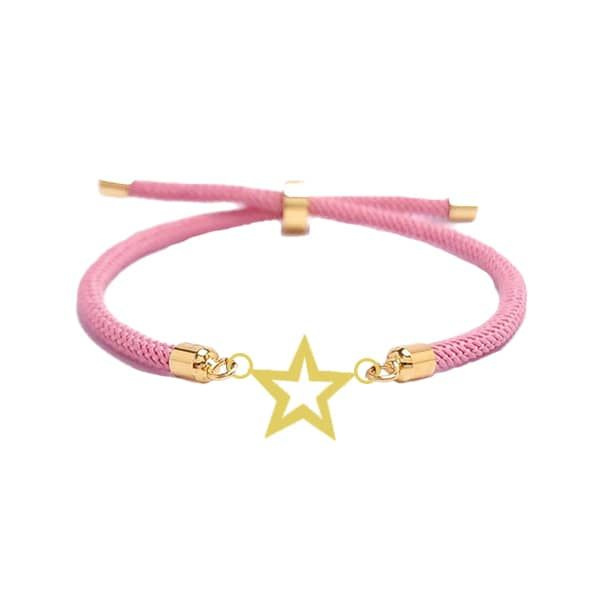 دستبند طلا 18 عیار زنانه شمیم گلد گالری مدل آسانسوری ستاره ای دستبند طلا 18 عیار زنانه شمیم گلد گالری مدل آسانسوری ستاره ای