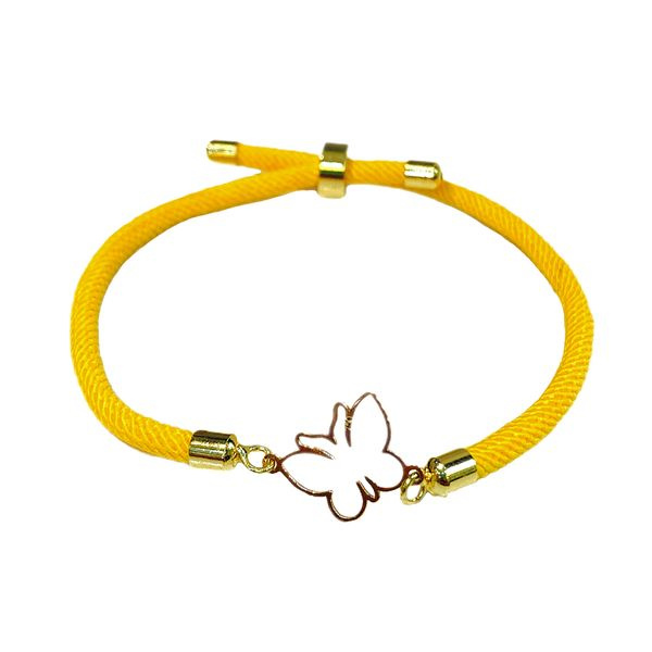 دستبند طلا 18 عیار زنانه شمیم گلد گالری مدل پروانه دستبند طلا 18 عیار زنانه شمیم گلد گالری مدل پروانه