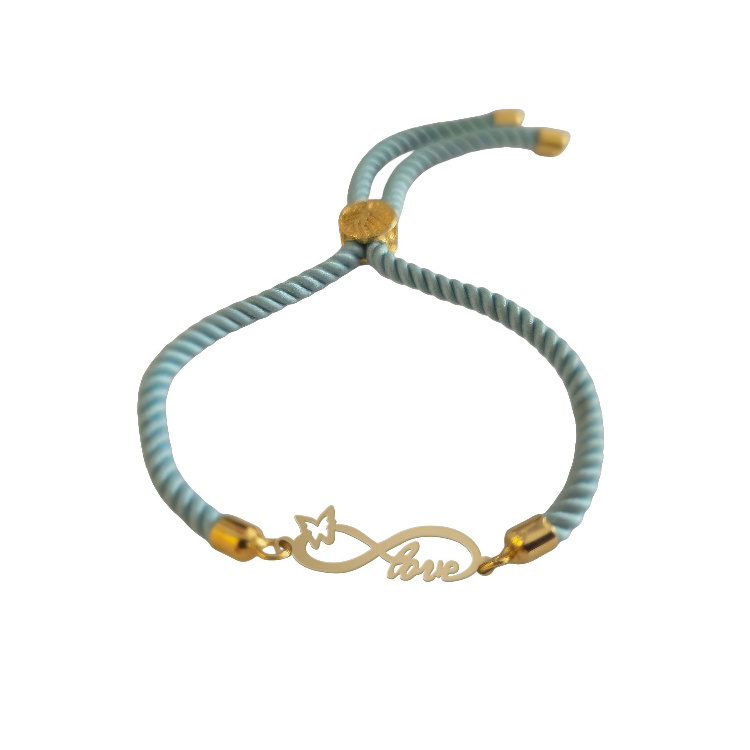 دستبند طلا 18 عیار زنانه شمیم گلد گالری مدل بینهایت و لاو کد D60-5 دستبند طلا 18 عیار زنانه شمیم گلد گالری مدل بینهایت و لاو کد D60-5