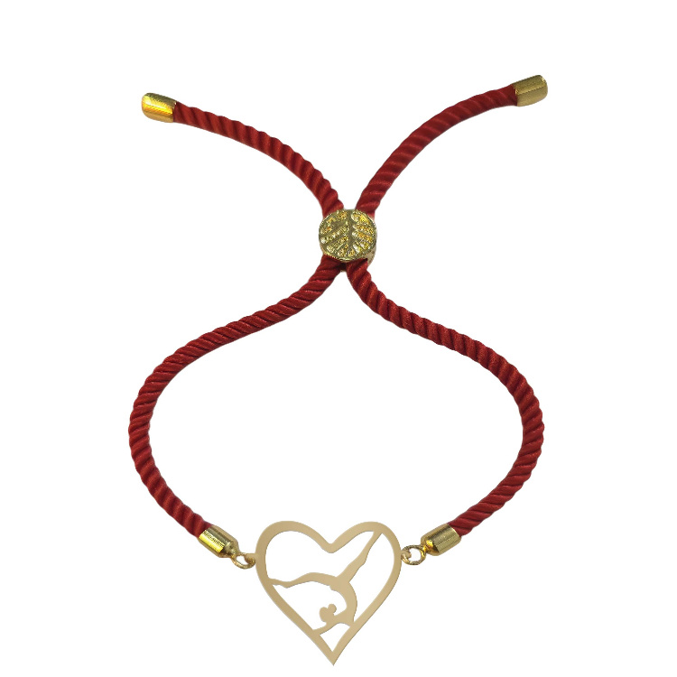 دستبند طلا 18 عیار زنانه شمیم گلد گالریمدل قلب و دختر D59-13 دستبند طلا 18 عیار زنانه شمیم گلد گالریمدل قلب و دختر D59-13