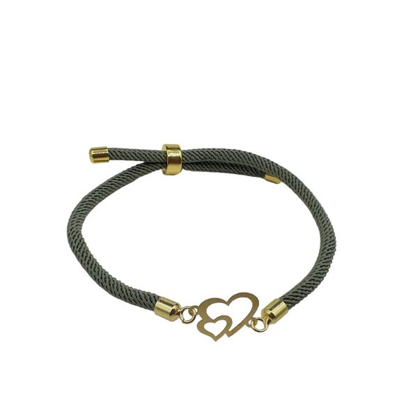 دستبند طلا 18 عیار زنانه شمیم گلد گالری مدل دو قلب DZ011212 دستبند طلا 18 عیار زنانه شمیم گلد گالری مدل دو قلب DZ011212