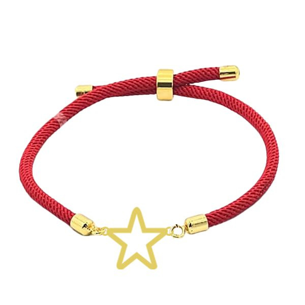 دستبند طلا 18 عیار زنانه شمیم گلد گالری مدل ستاره ای دستبند طلا 18 عیار زنانه شمیم گلد گالری مدل ستاره ای