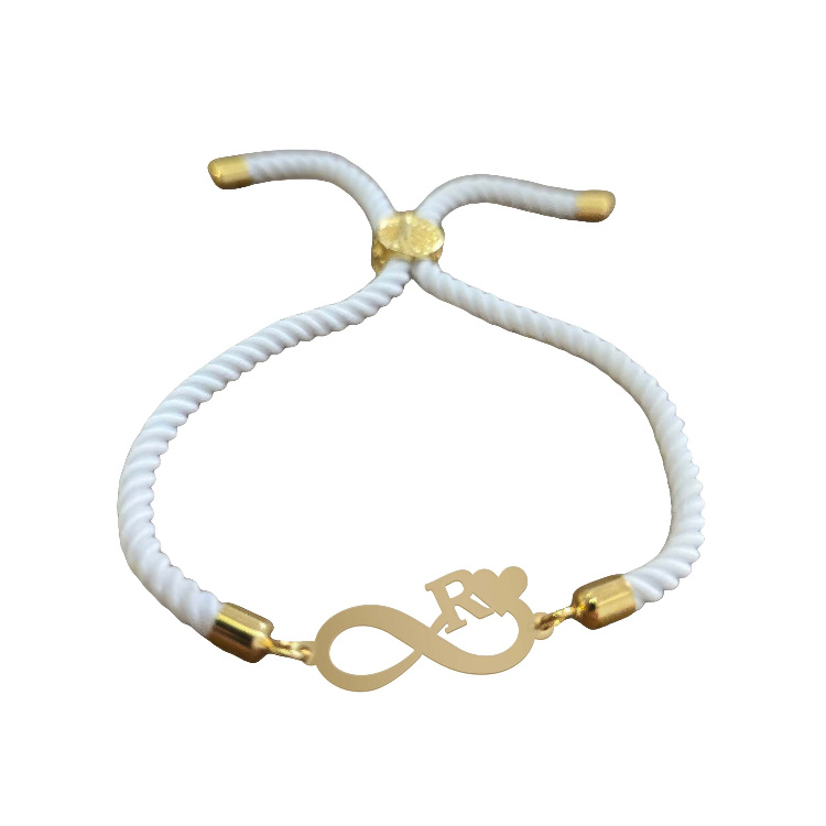 دستبند طلا 18 عیار زنانه شمیم گلد گالری طرح بی نهایت و حرف R کد D68-18 دستبند طلا 18 عیار زنانه شمیم گلد گالری طرح بی نهایت و حرف R کد D68-18