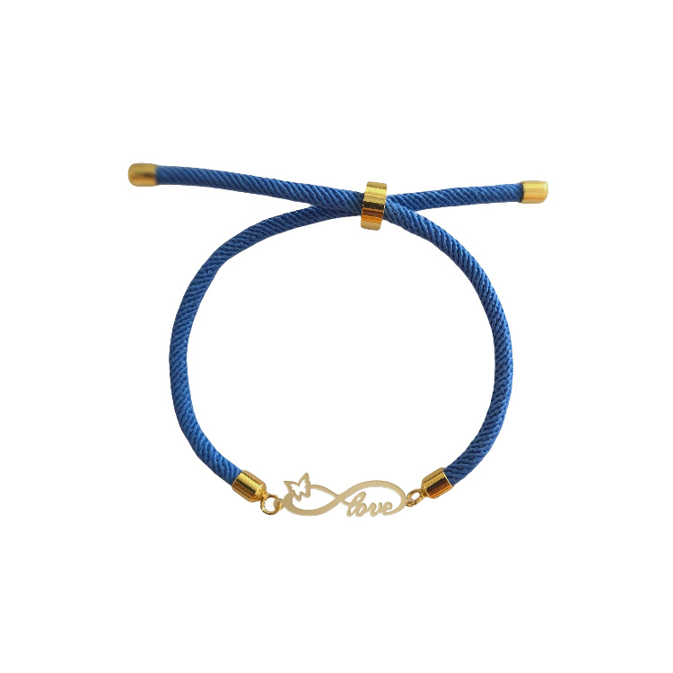 دستبند طلا 18 عیار زنانه شمیم گلد گالری مدل بینهایت و لاو کد D60-3 دستبند طلا 18 عیار زنانه شمیم گلد گالری مدل بینهایت و لاو کد D60-3