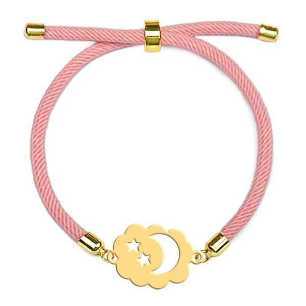 دستبند طلا 18 عیار زنانه شمیم گلد گالری مدل ماه و ستاره ابری کد 628 دستبند طلا 18 عیار زنانه شمیم گلد گالری مدل ماه و ستاره ابری کد 628