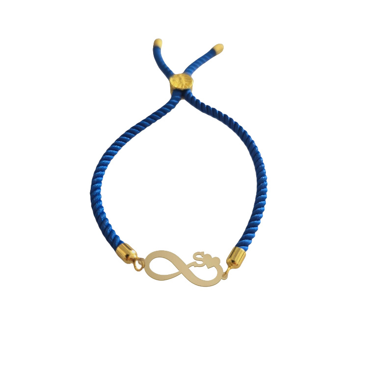 دستبند طلا 18 عیار زنانه شمیم گلد گالری مدل بینهایت قلب با حرف S کد D56-4 دستبند طلا 18 عیار زنانه شمیم گلد گالری مدل بینهایت قلب با حرف S کد D56-4