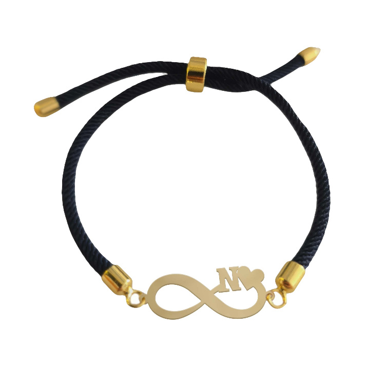 دستبند طلا 18 عیار زنانه شمیم گلد گالری مدل بینهایت و حرف N کد D64-1 دستبند طلا 18 عیار زنانه شمیم گلد گالری مدل بینهایت و حرف N کد D64-1