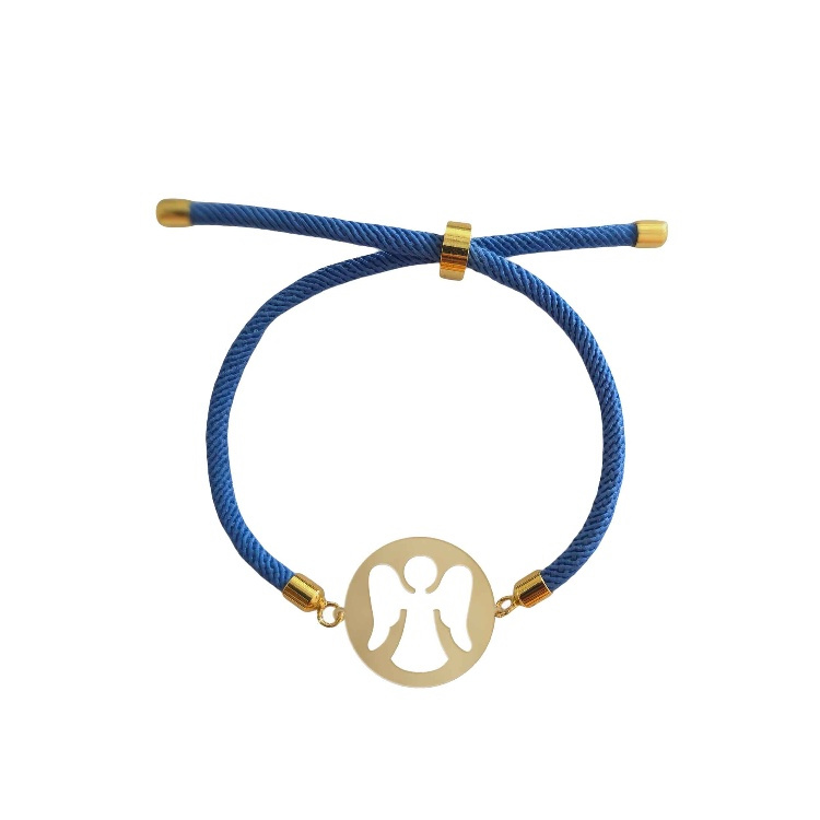 دستبند طلا 18 عیار زنانه شمیم گلد گالری طرح دایره و فرشته کد D3-25 دستبند طلا 18 عیار زنانه شمیم گلد گالری طرح دایره و فرشته کد D3-25