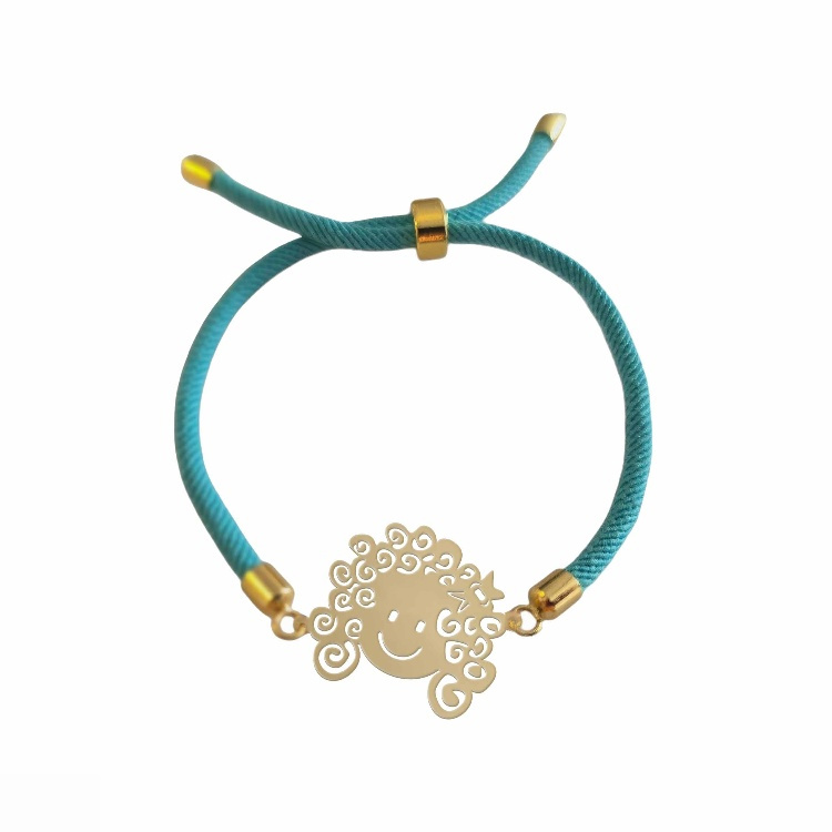 دستبند طلا 18 عیار زنانه شمیم گلد گالری مدل دختر مو فرفری کد D2-5 دستبند طلا 18 عیار زنانه شمیم گلد گالری مدل دختر مو فرفری کد D2-5