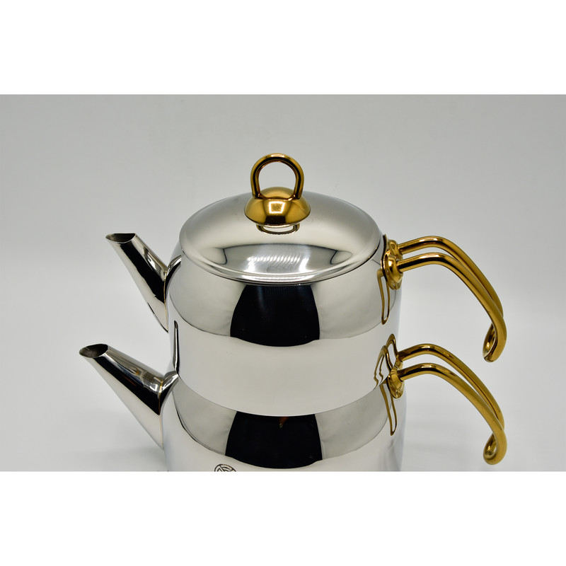 ست کتری و قوری ام جی اس طرح استیل طلایی کد K41014 ست کتری و قوری ام جی اس طرح استیل طلایی کد K41014