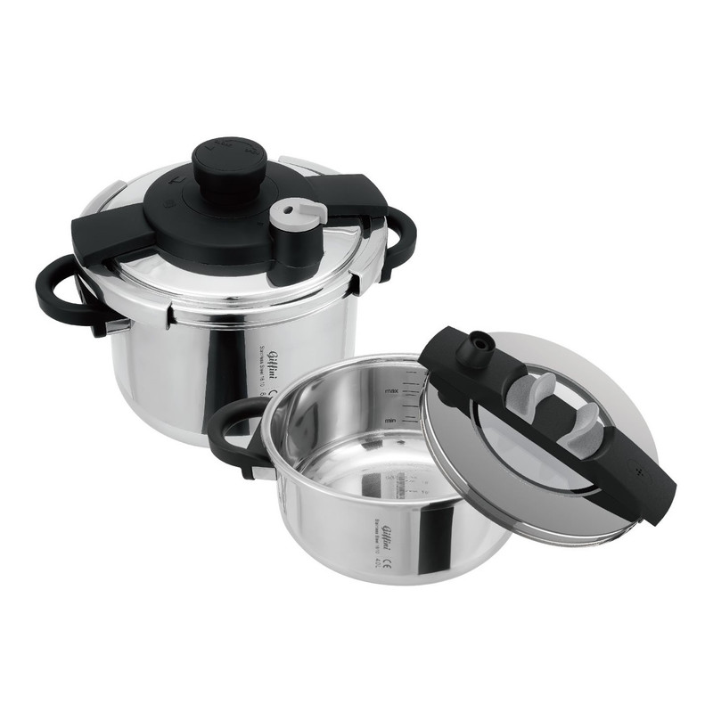 زودپز دوقلو جی فی نی مدل NEW-G02 گنجایش 6و 4 لیتر زودپز دوقلو جی فی نی مدل NEW-G02 گنجایش 6و 4 لیتر