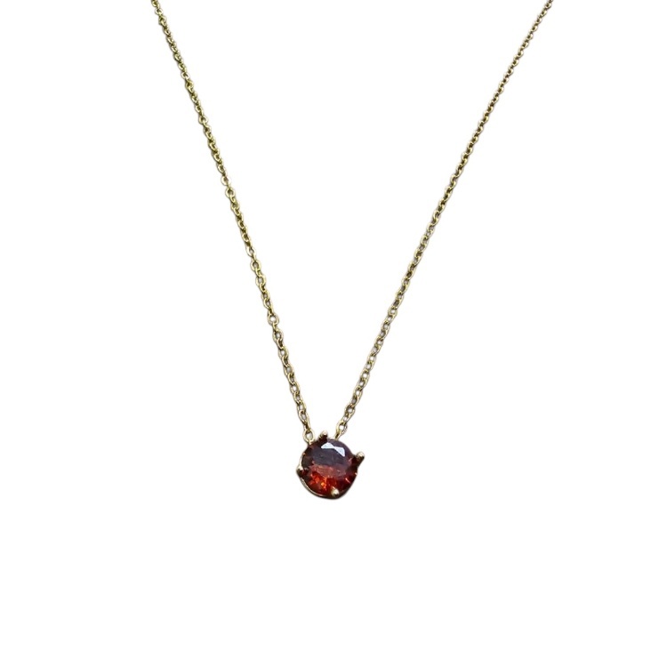 گردنبند طلا 18 عیار زنانه شمیم گلد گالری طرح مینیمال یاقوت قرمز گردنبند طلا 18 عیار زنانه شمیم گلد گالری طرح مینیمال یاقوت قرمز