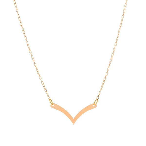 گردنبند طلا 18 عیار زنانه شمیم گلد گالری مدل هلال گردنبند طلا 18 عیار زنانه شمیم گلد گالری مدل هلال