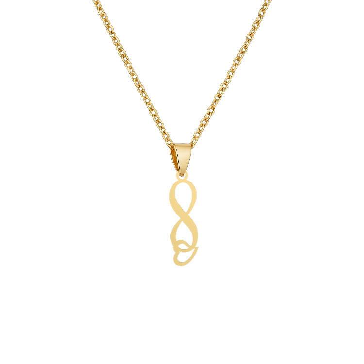 گردنبند طلا 18 زنانه شمیم گلد گالری مدل بینهایت و قلب T-41 گردنبند طلا 18 زنانه شمیم گلد گالری مدل بینهایت و قلب T-41