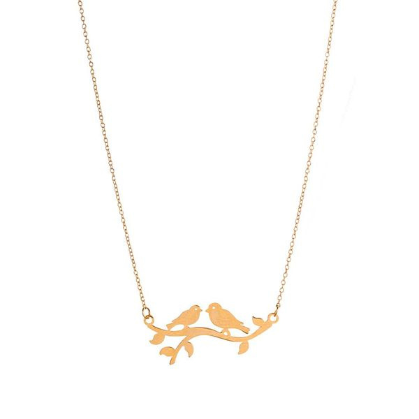 گردنبند طلا 18 عیار زنانه شمیم گلد گالری مدل پرنده