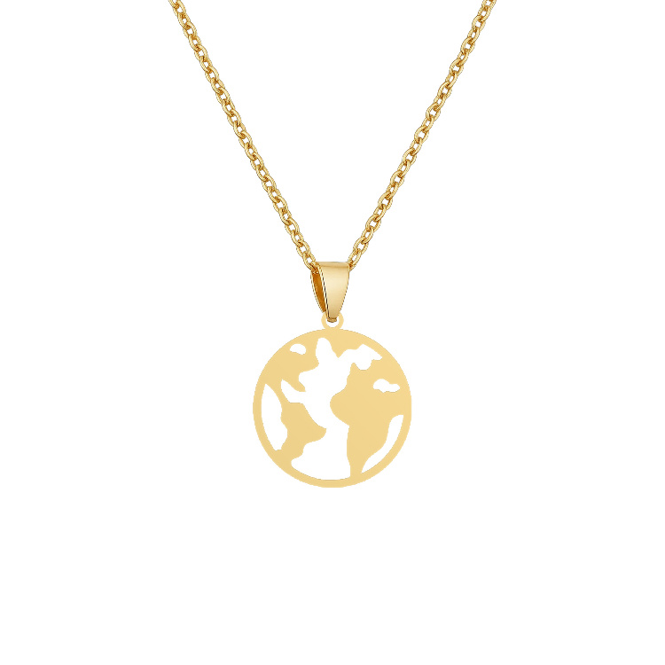 گردنبند طلا 18 زنانه شمیم گلد گالری مدل کره زمین کد Z-53