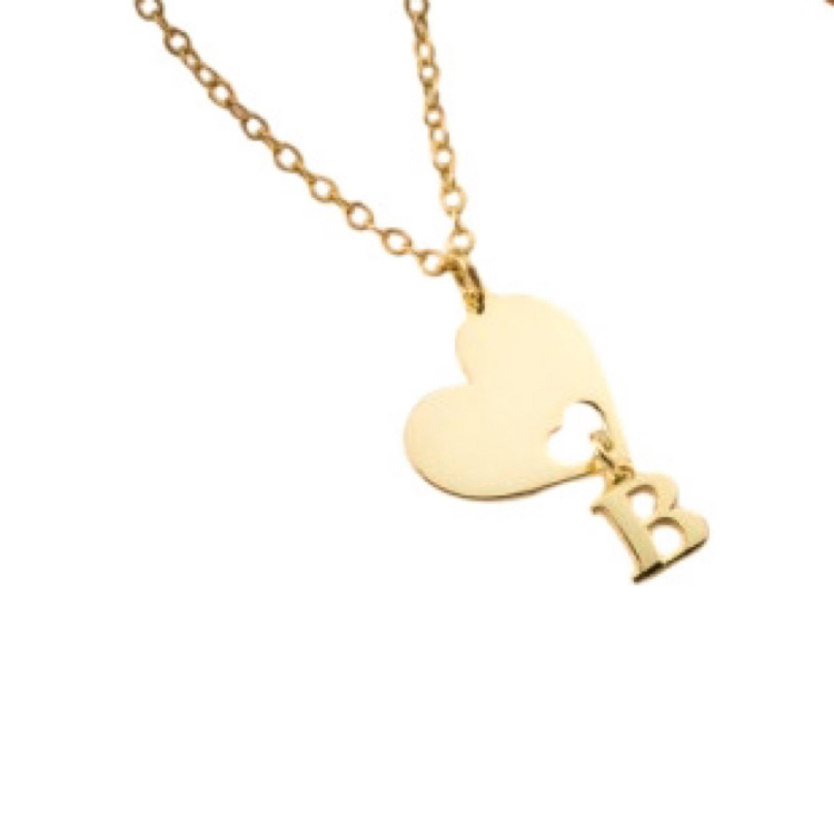 گردنبند طلا 18 زنانه شمیم گلد گالری طرح مینیمال قلب و حرف B کد S-70
