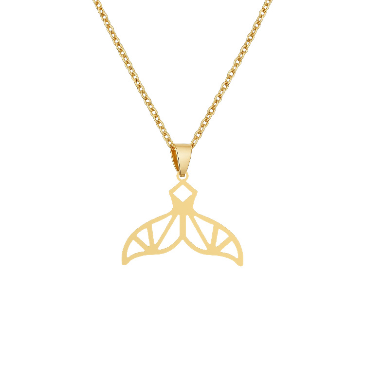 گردنبند طلا 18 زنانه شمیم گلد گالری طرح مینیمال دم وال Z-52