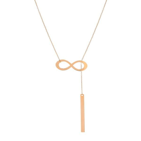 گردنبند طلا 18 عیار زنانه شمیم گلد گالری مدل بینهایت گردنبند طلا 18 عیار زنانه شمیم گلد گالری مدل بینهایت