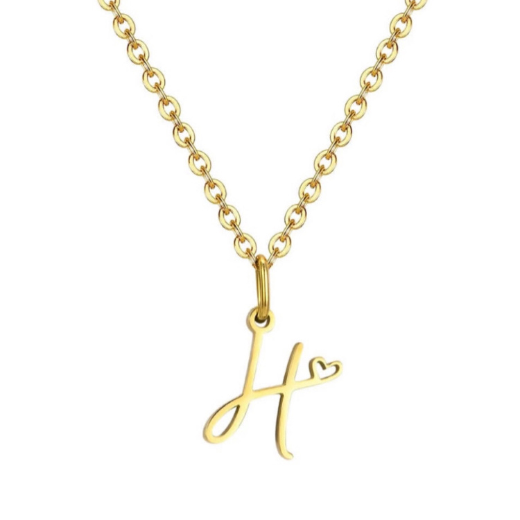 گردنبند طلا 18 عیار زنانه شمیم گلد گالری طرح حرف H و قلب کد S-6 گردنبند طلا 18 عیار زنانه شمیم گلد گالری طرح حرف H و قلب کد S-6