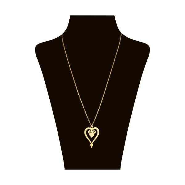 گردنبند طلا 18 عیار زنانه شمیم گلد گالری طرح قلب کد UN0051 گردنبند طلا 18 عیار زنانه شمیم گلد گالری طرح قلب کد UN0051