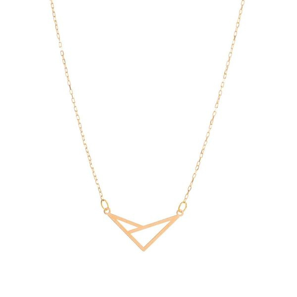 گردنبند طلا 18 عیار زنانه شمیم گلد گالری مدل قایق گردنبند طلا 18 عیار زنانه شمیم گلد گالری مدل قایق