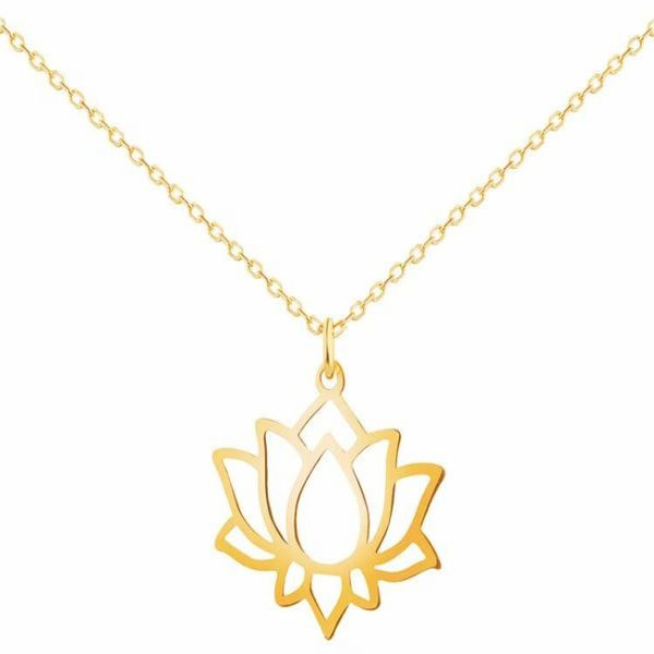 گردنبند طلا 18 عیار زنانه شمیم گلد گالری مدل نیلوفر گردنبند طلا 18 عیار زنانه شمیم گلد گالری مدل نیلوفر