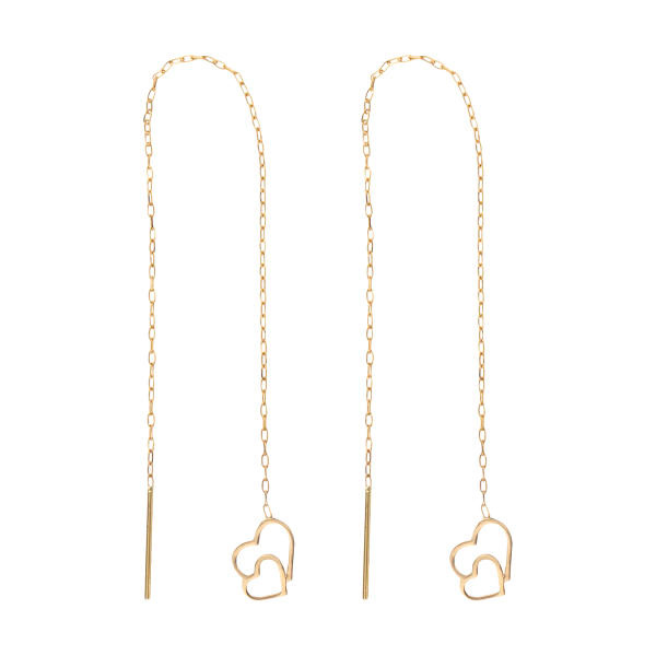 گوشواره طلا 18 عیار زنانه شمیم گلد گالری طرح قلب کد EL-004 گوشواره طلا 18 عیار زنانه شمیم گلد گالری طرح قلب کد EL-004