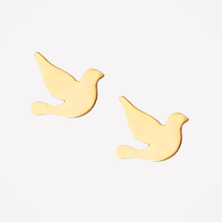 گوشواره طلا 18 عیار شمیم گلد گالری طرح مینیمال پرنده S-37 گوشواره طلا 18 عیار شمیم گلد گالری طرح مینیمال پرنده S-37