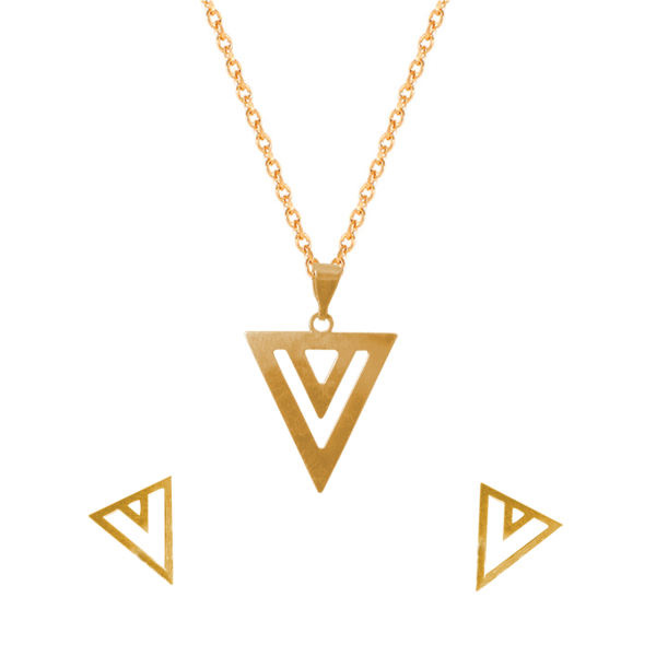 نیم ست طلا 18 عیار شمیم گلد گالری کد GR107 نیم ست طلا 18 عیار شمیم گلد گالری کد GR107