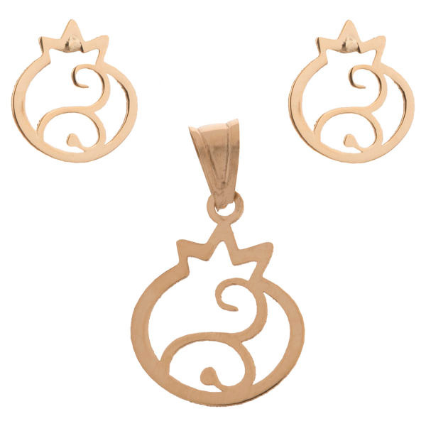 نیم ست طلا 18 عیار شمیم گلد گالری مدل ds4007 نیم ست طلا 18 عیار شمیم گلد گالری مدل ds4007