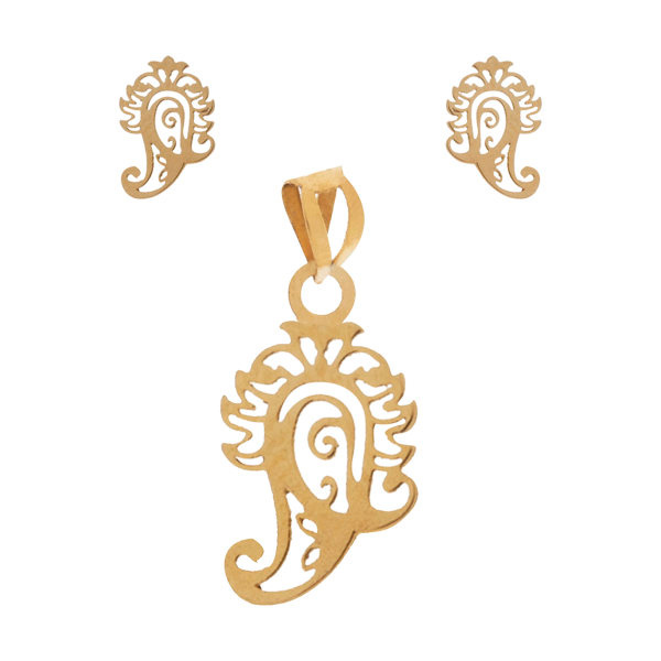 نیم ست طلا 18 عیار زنانه شمیم گلد گالری کد 29 نیم ست طلا 18 عیار زنانه شمیم گلد گالری کد 29