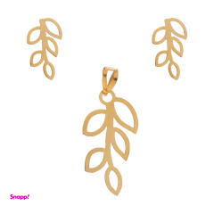 نیم ست طلا 18 عیار زنانه شمیم گلد گالری کد 18