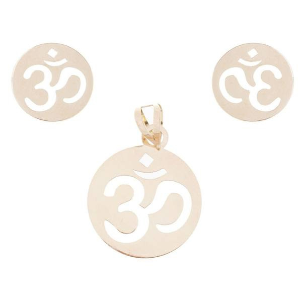 نیم ست طلا 18 عیار زنانه شمیم گلد گالری طرح ام کد SG569 نیم ست طلا 18 عیار زنانه شمیم گلد گالری طرح ام کد SG569