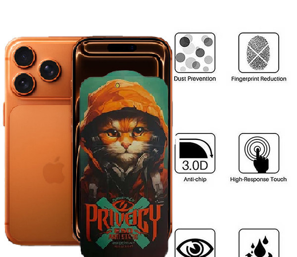 محافظ صفحه نمایش حریم شخصی اپیکوی مدل Privacy Hoodie Cat مناسب برای گوشی موبایل اپل iPhone 17 Pro / 17 / 16 Pro محافظ صفحه نمایش حریم شخصی اپیکوی مدل Privacy Hoodie Cat مناسب برای گوشی موبایل اپل iPhone 17 Pro / 17 / 16 Pro