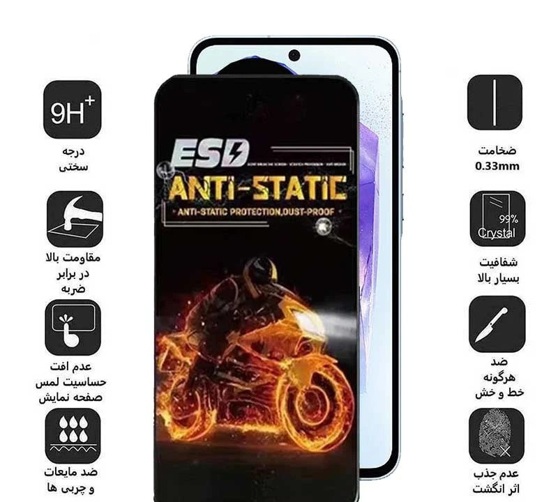 محافظ صفحه نمایش اپیکوی مدل Fiery ESD مناسب برای گوشی موبایل سامسونگ Galaxy S25 FE / A55 / A35 محافظ صفحه نمایش اپیکوی مدل Fiery ESD مناسب برای گوشی موبایل سامسونگ Galaxy S25 FE / A55 / A35