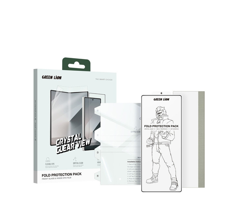 محافظ صفحه نمایش گرین لاین مدل Crystal Clear View مناسب برای گوشی موبایل سامسونگ Galaxy Z Fold 6 محافظ صفحه نمایش گرین لاین مدل Crystal Clear View مناسب برای گوشی موبایل سامسونگ Galaxy Z Fold 6
