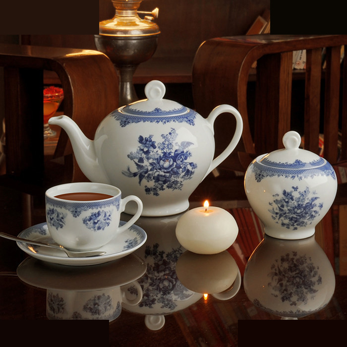 سرویس چای خوری 17 پارچه چینی زرین ایران مدل فلورانس درجه یک