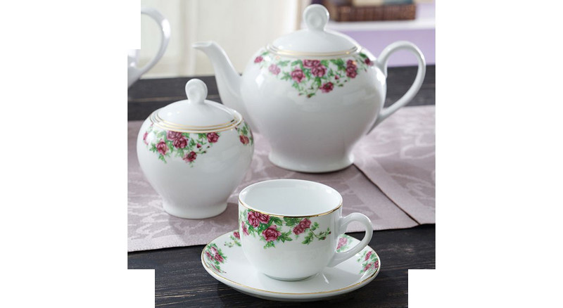 سرویس غذاخوری 102 پارچه چینی زرین ایران سری ایتالیا اف مدل Bidgol درجه عالی